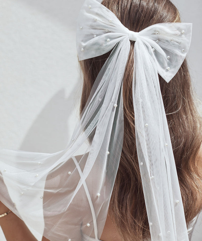 Pearl Bride Hair Bow