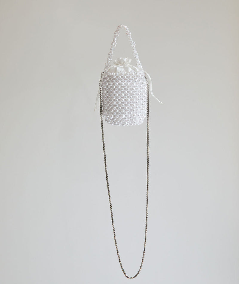 Pearl Bucket Bag - Silver